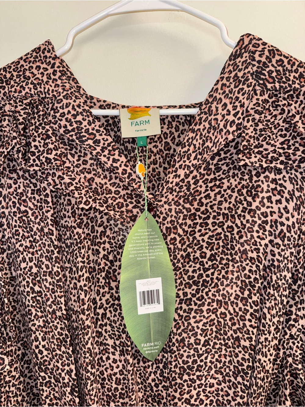 FARM Rio Brown Leopard Ruffle Maxi Dress - Picture 3 of 6